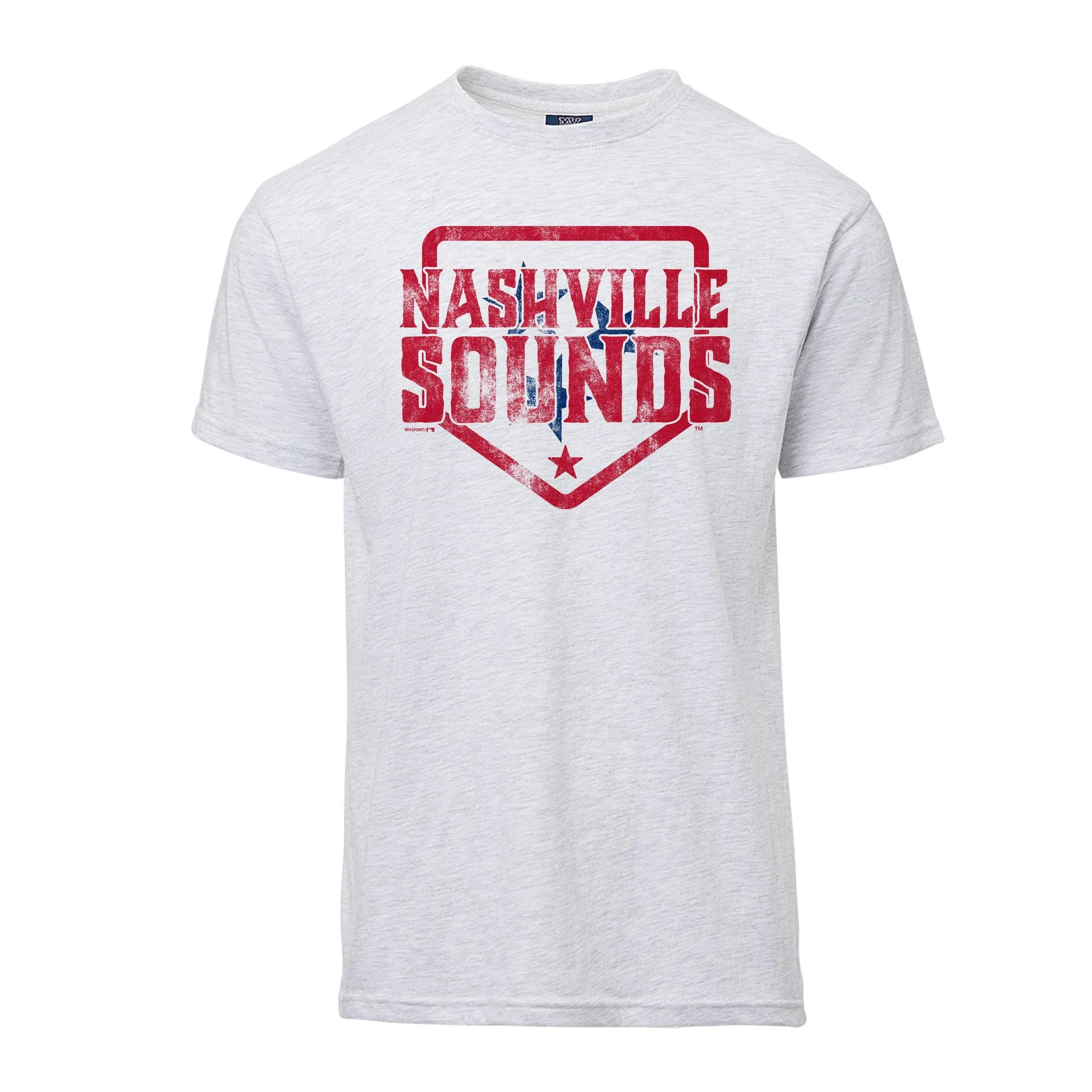Nashville Sounds MV Sport Marble Heather Plate Logo Everest Sustainable Tee