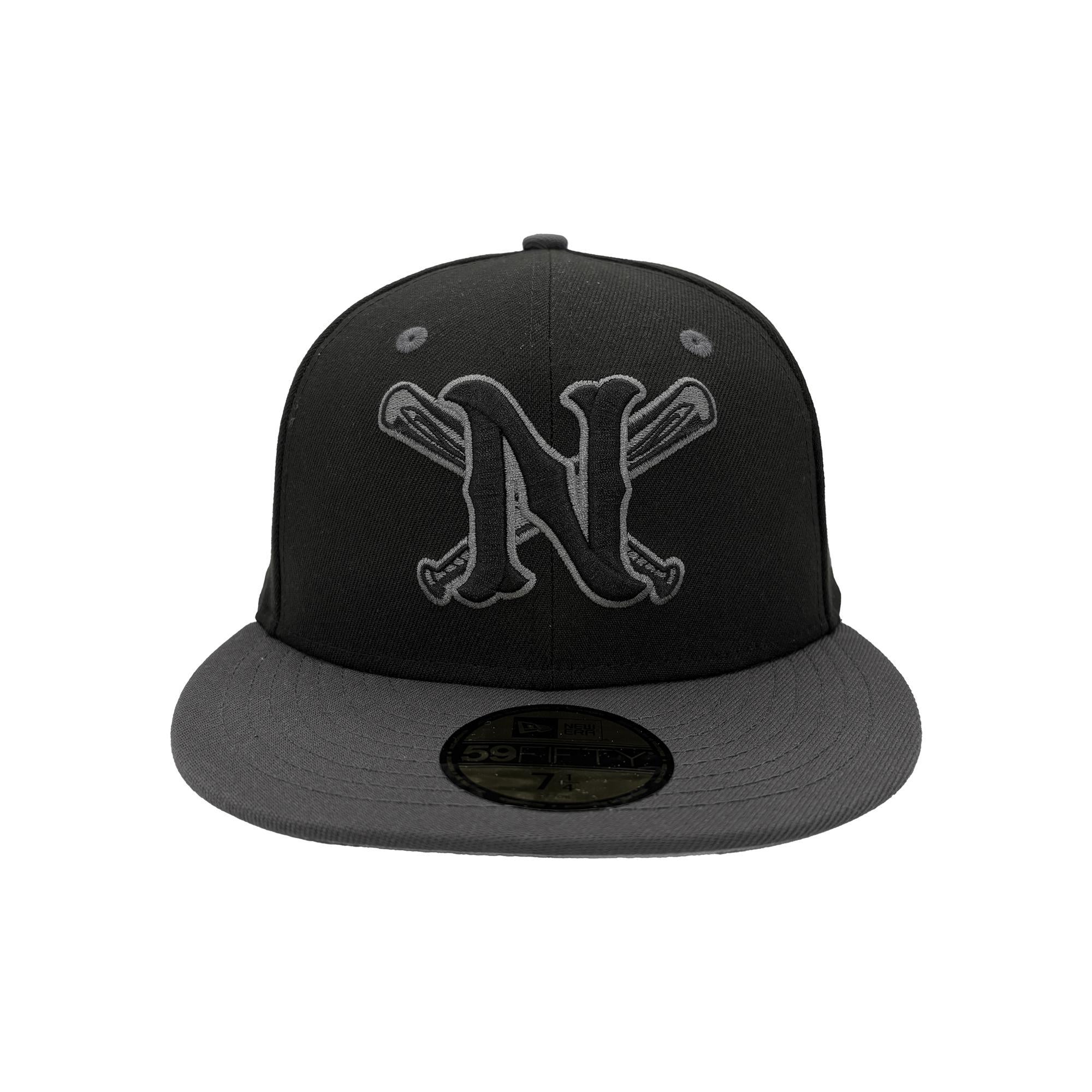 Nashville Sounds New Era 59FIFTY Black Dark Graphite N Crossed Bats Hat - Image 4